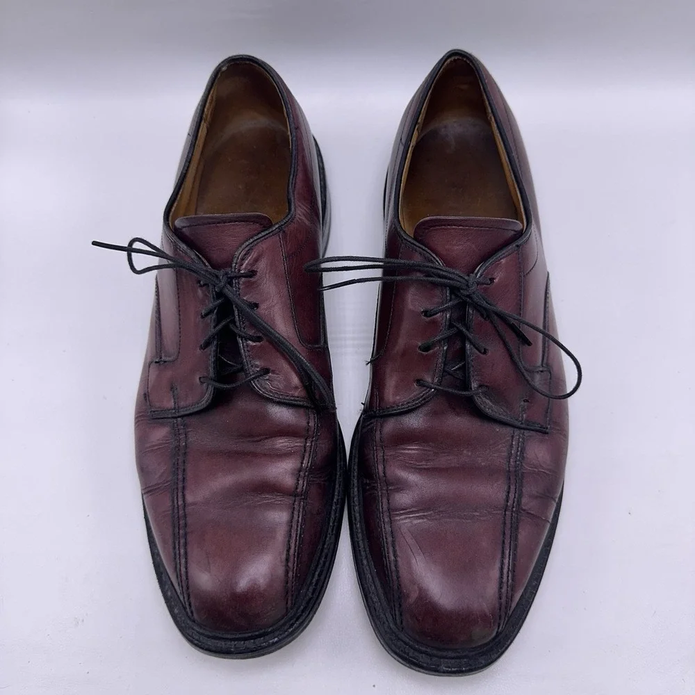 Allen Edmonds Hillcrest Mens‎ Size 10 D Burgundy Brown Leather Dress Shoes